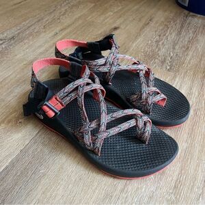 Chaco Strappy Sandals Navy Peach